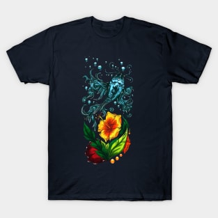 Koi and Hibiscus T-Shirt